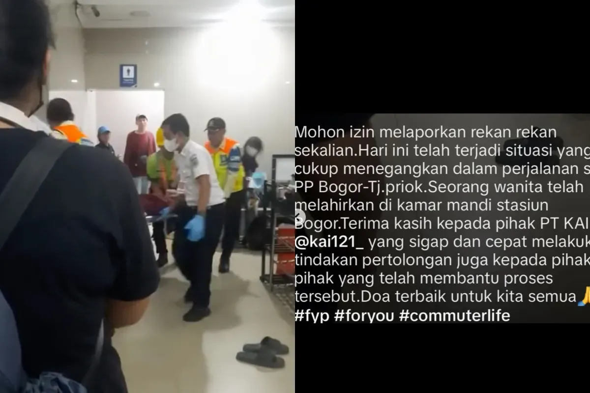 Seorang perempuan baru-baru ini melahirkan secara mendadak di Stasiun Bogor, sebuah insiden yang dengan cepat menjadi viral di media sosial. (Sumber: Instagram/nyinyir_update_official)