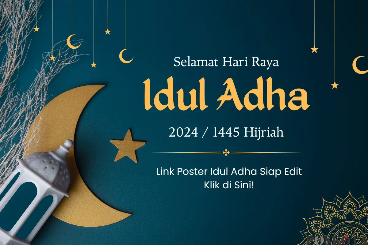 Poster Hari Raya Idul Adha 1446 H, Bisa Edit Sesuka Hati dan Bagikan di Media Sosial (Sumber: Canva/kecikcreative/Edited Muhammad Ibrahim)