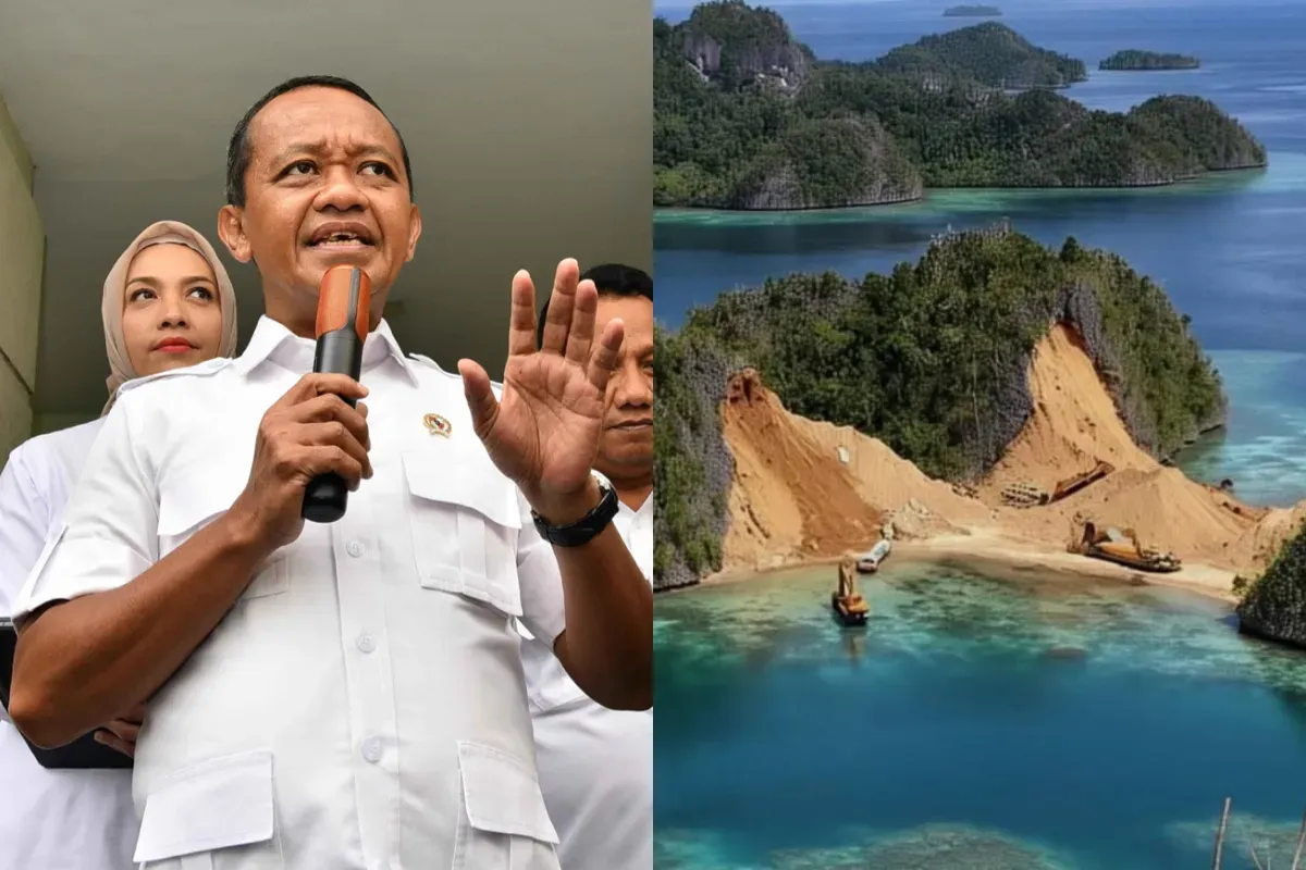 Potret Menteri ESDM, Bahlil Lahadalia dan operasi tambang nikel di Raja Ampat. (Sumber: Poskota/Dzikri)