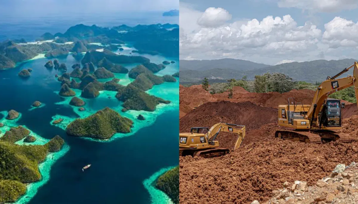 Tambang nikel di Raja Ampat rusak pulau kecil! KLH ungkap terdapat pelanggaran pada beberapa perusahaan. (Sumber: X/@uranushit)