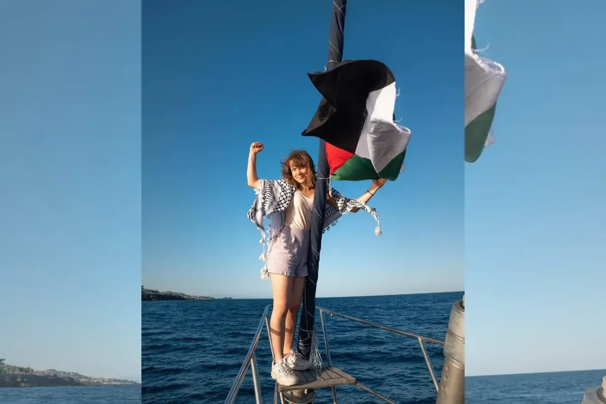 Greta Thunbergh dalam misi Freedom Flotilla yang berlayar menuju Gaza. (Sumber: Instagram/@gretathunberg)