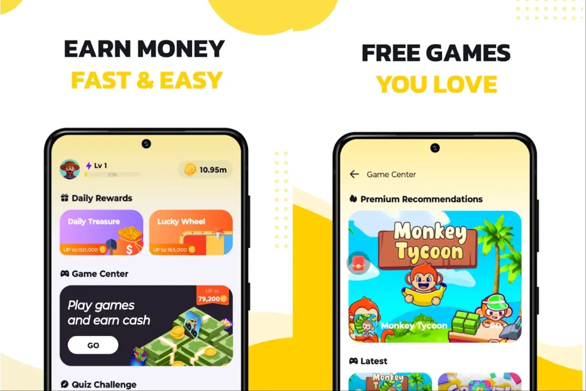 Cuma 1 Menit Bisa Dapatkan Uang Langsung Ditransfer ke Dompet Digital, Begini Caranya (Sumber: PlayStore/Gold Town)
