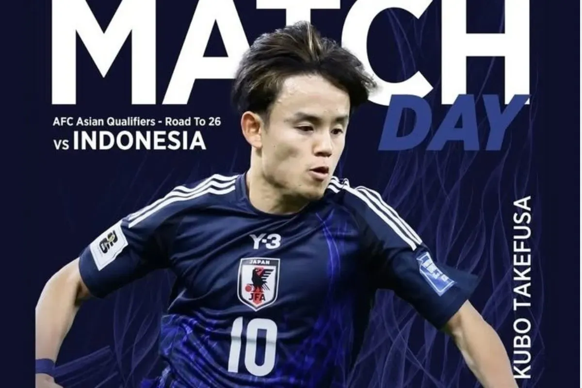 Hasil babak pertama Timnas Indonesia vs Jepang, cek link live streaming di sini. (Sumber: Instagram/@japanfootballassociation)