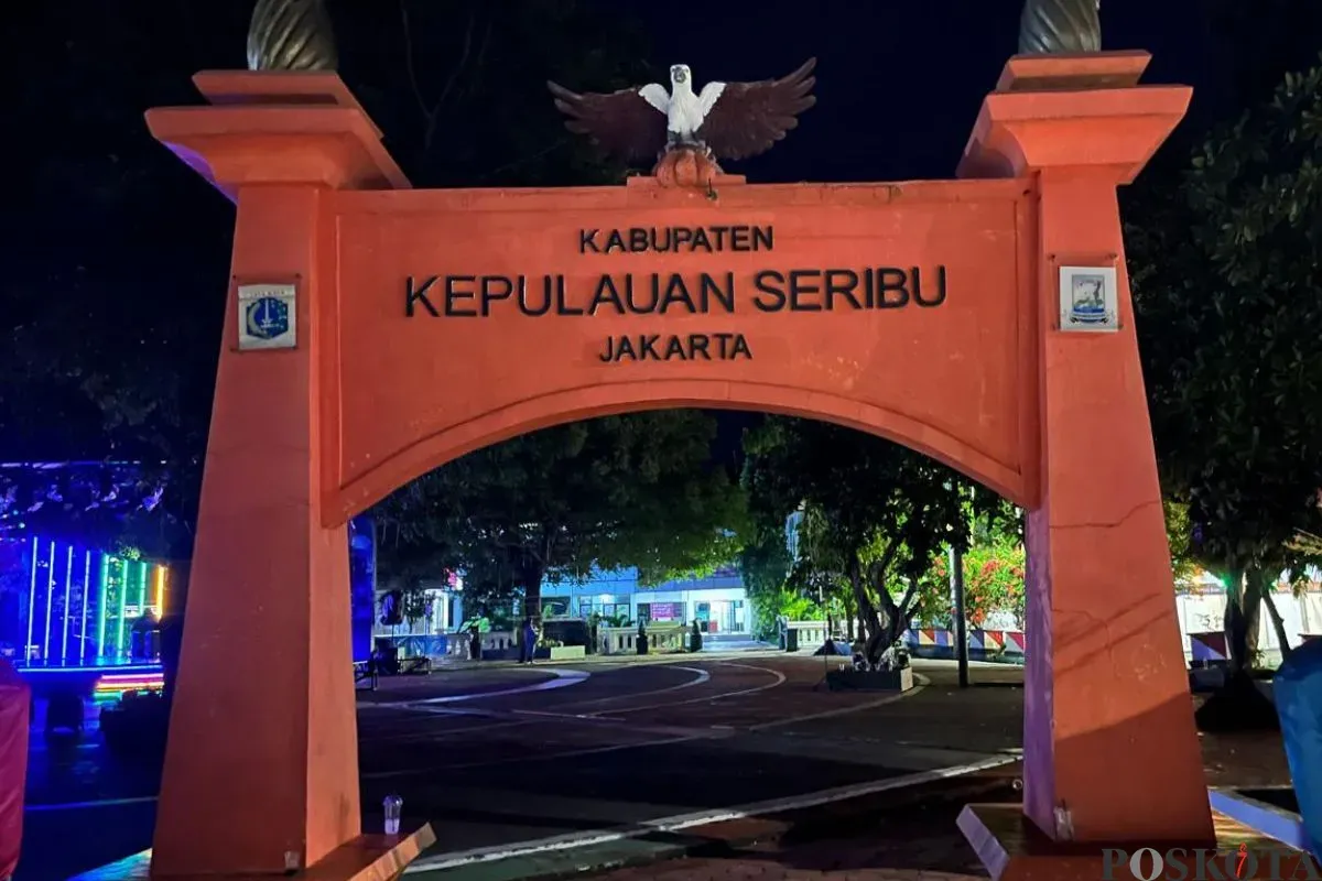Gapura Kantor Kepulauan Seribu, Pulau Pramuka. (Sumber: Poskota/M. Tegar Jihad)