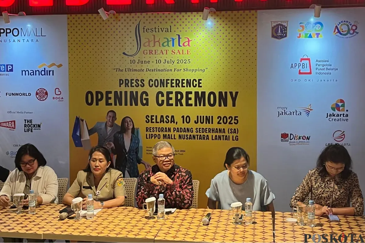 APPBI DPD Jakarta memberikan keterangan soal kegiatan FJGS 2025, Selasa, 10 Juni 2025. (Sumber: Poskota/Pandi Ramedhan)