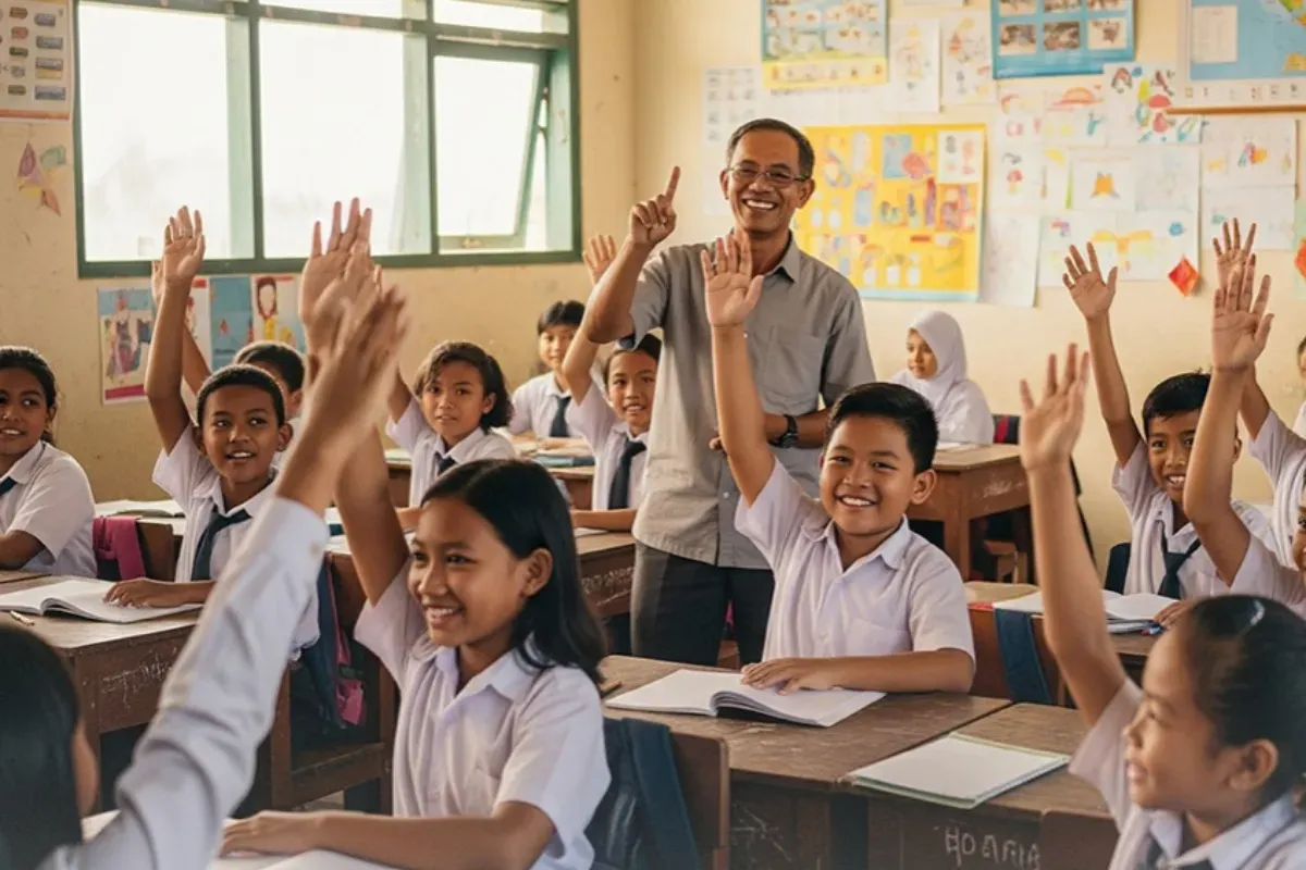 Ilustrasi guru Sekolah Rakyat yang saat ini lowongan pekerjaannya akan dibuka oleh Kemensos untuk lulusan PPG. (Sumber: Instagram/bakohumasofficial)