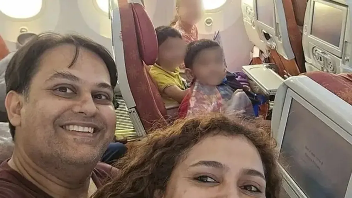 Foto selfie keluarga dokter koban pesawat Air India AI-171. (Sumber: Facebook/NDTV)