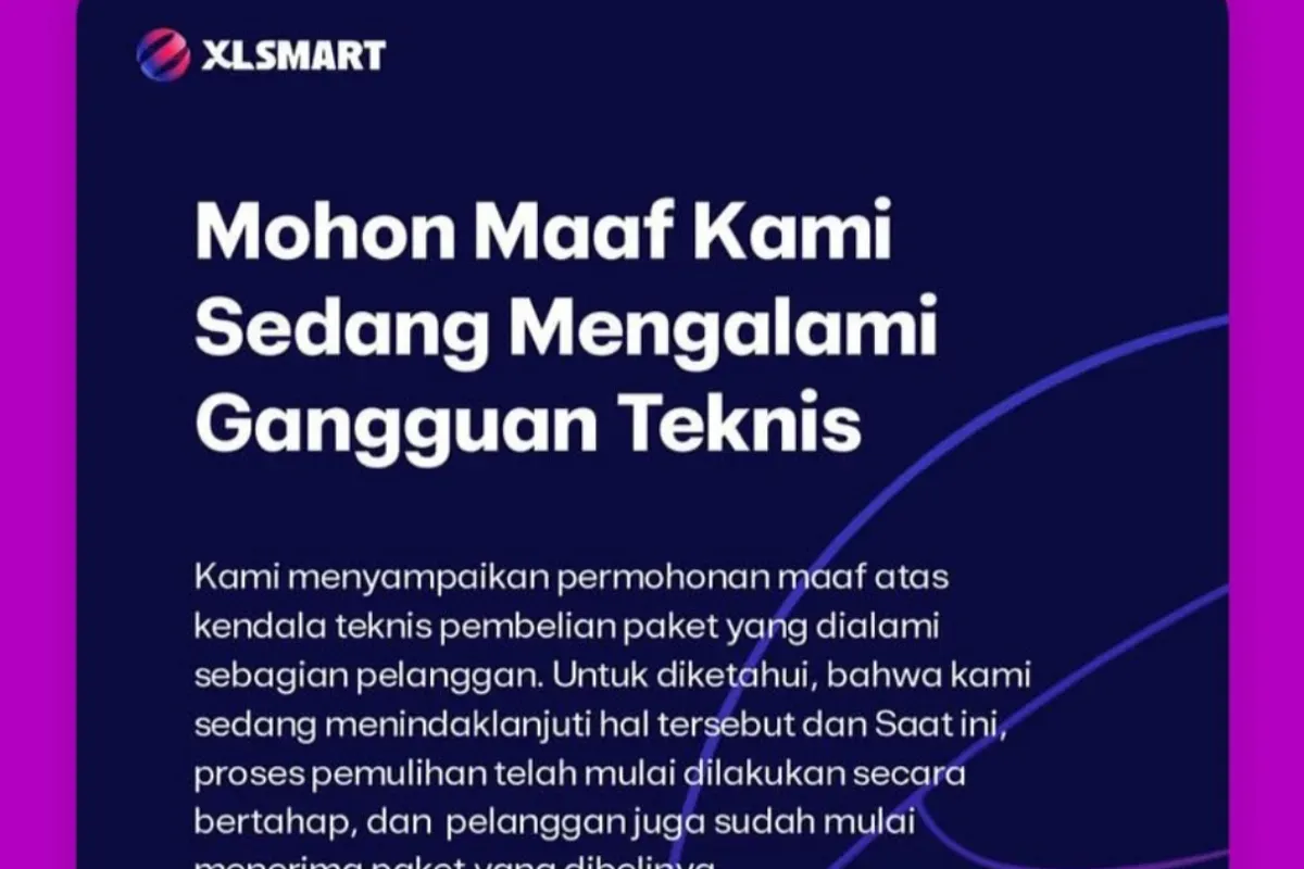 Aplikasi Axisnet tidak bisa dibuka hari ini karena mengalami gangguan. (Sumber: Instagram/@xlsmart)
