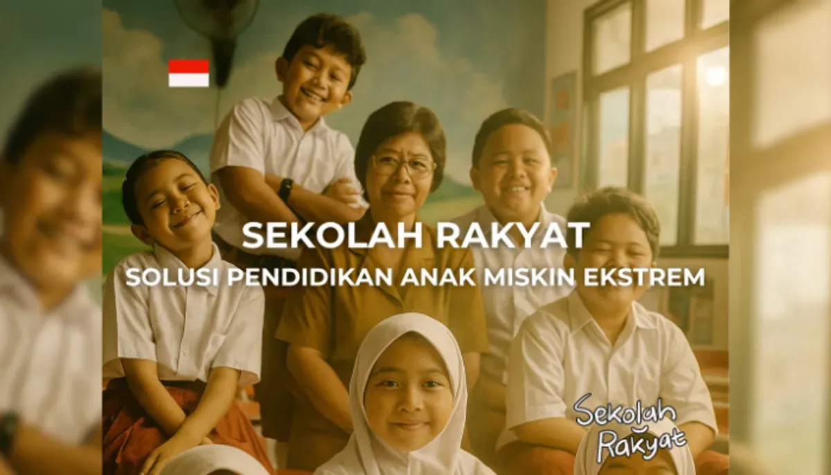 Ilustrasi sekolah rakyat, pendaftaran guru sekolah rakyat 2025 dibuka! (Sumber: X/@penjagaharapan)