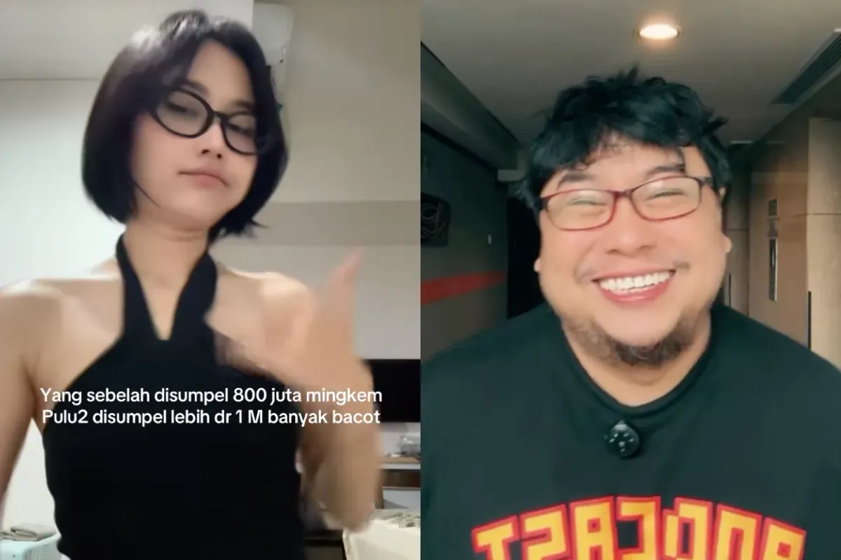 Setelah resmi bercerai pada Februari 2025, komika Heri Horeh dan Riyuka Bunga terlibat dalam kisruh harta gono gini. (Sumber: TikTok)