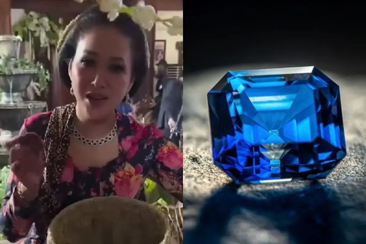 Blue Sapphire Maia Estianty Mirip punya Lady Diana (Sumber: Canva Edit)