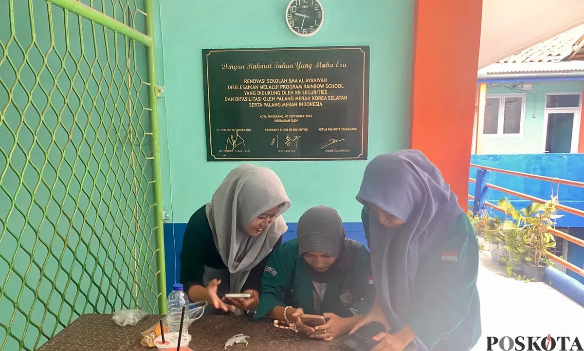 SMA Al-Ayaniah menjadi salah satu sekolah swasta di Kota Tangerang yang turut mewujudkan program sekolah swasta gratis pada Senin, 16 Juni 2025. (Sumber: Poskota/Primayanti Juli Kumala Manalu)