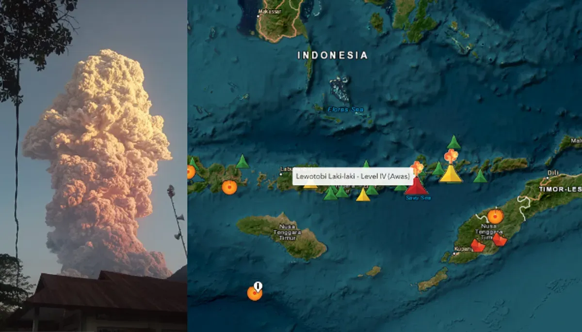 Erupsi dahsyat Gunung Lewotobi Laki-laki sebabkan hujan kerikil. Bagaimana kondisi terkini Simak laporan langsung dari lokasi dan imbauan resmi PVMBG. (Sumber: magma.vsi.esdm.go.id)