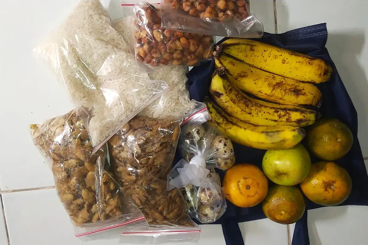Penampakan menu MBG yang diterima SDN Cempaka Putih 02 Ciputat Timur, Kota Tangerang Selatan, yang sempat viral di X. (Sumber: X/Trinity.Traveler)