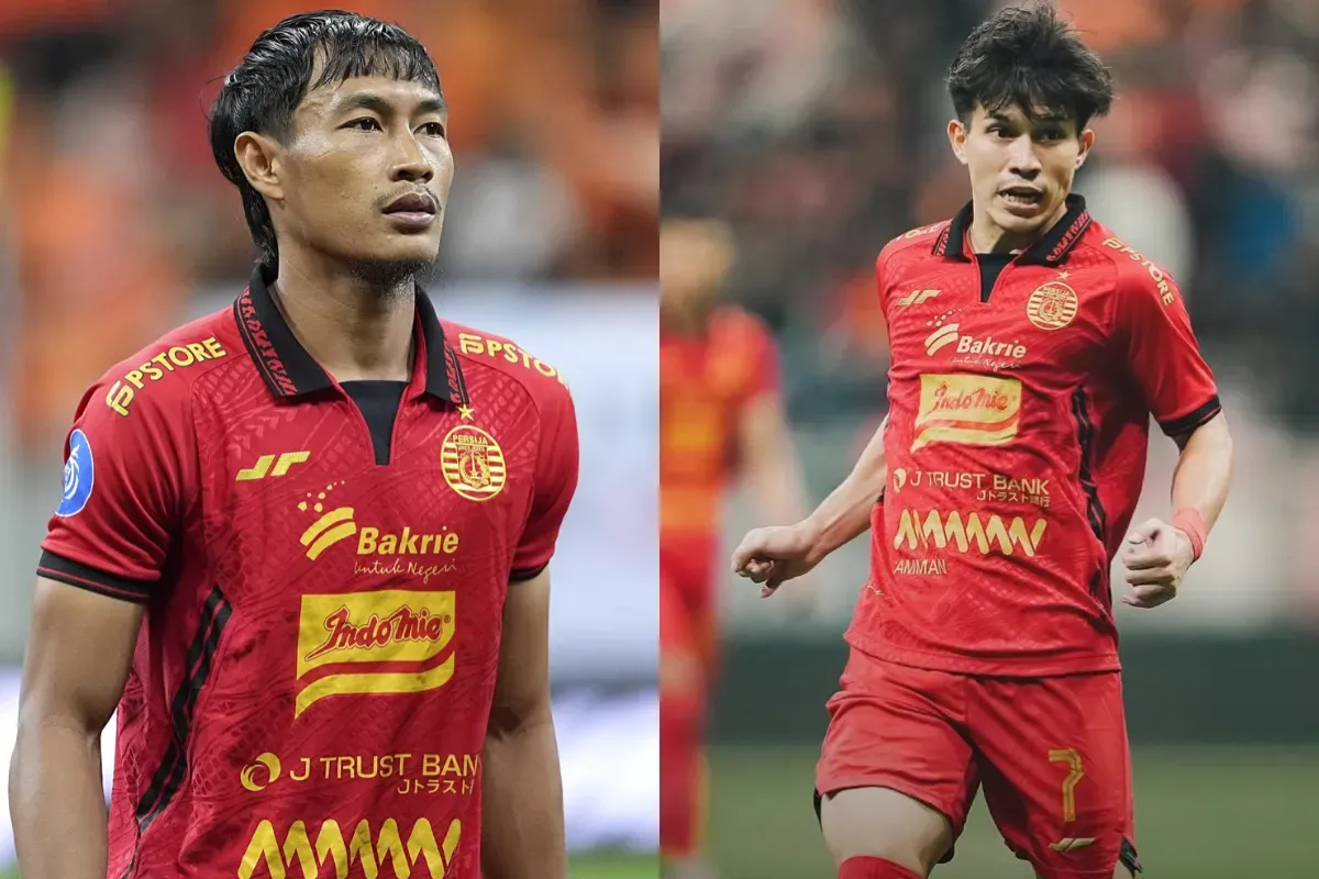 Potret pemain Persija Jakarta, Hansamu Yamu (kiri) dan Ryo Matsumura (kanan) yang berpotensi dilepas Macan Kemayoran. (Sumber: X/mediapersija)