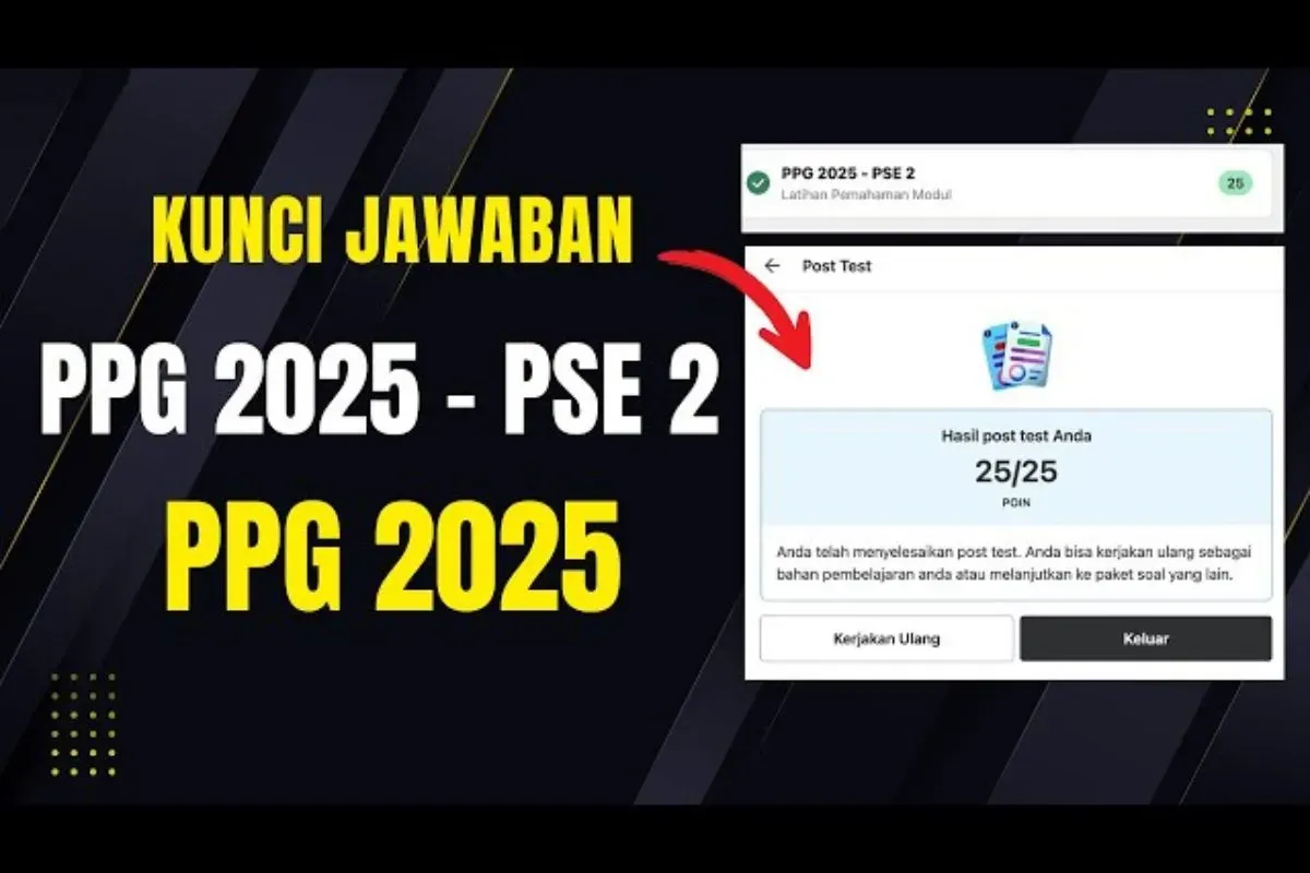 Kunci Jawaban Post Tes PPG 2025 Modul 2: Pembelajaran Sosial Emosional. (Sumber: YouTube/FD Succes100)