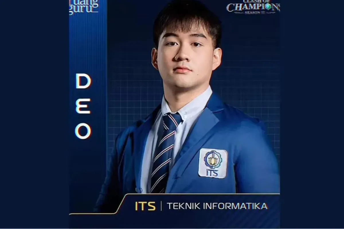 Potret Mahasiswa ITS Amadeo Yesa sebagai peserta Clash of Champions Season 2 Ruangguru. (Sumber: TikTok.com/bwom.nal)