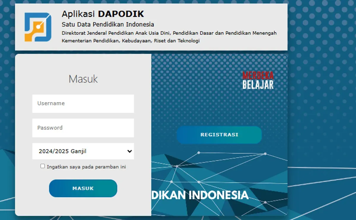 Akun Operator Sekolah Rawan Dibobol? Segera Aktifkan Verifikasi 2 Langkah di SP DATADIK! (Sumber: Dok/DAPODIK)