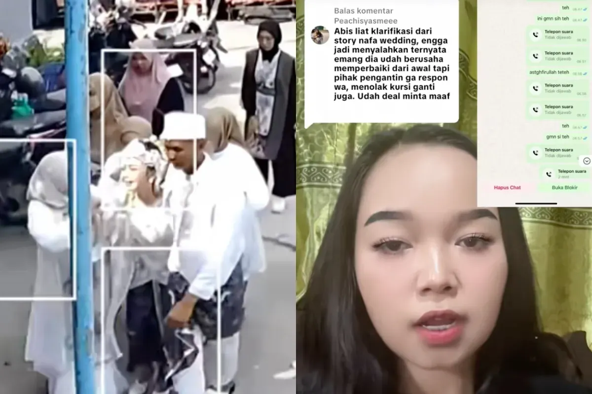 Ilustrasi kasus dekorasi pernikahan Nafa Wedding yang viral di TikTok. (Sumber: TikTok/@mb_wuland)