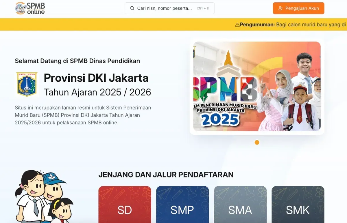 Jadwal dan alur untuk pendaftaran ulang SPMB DKI Jakarta 2025 (Sumber: https://spmb.jakarta.go.id.)