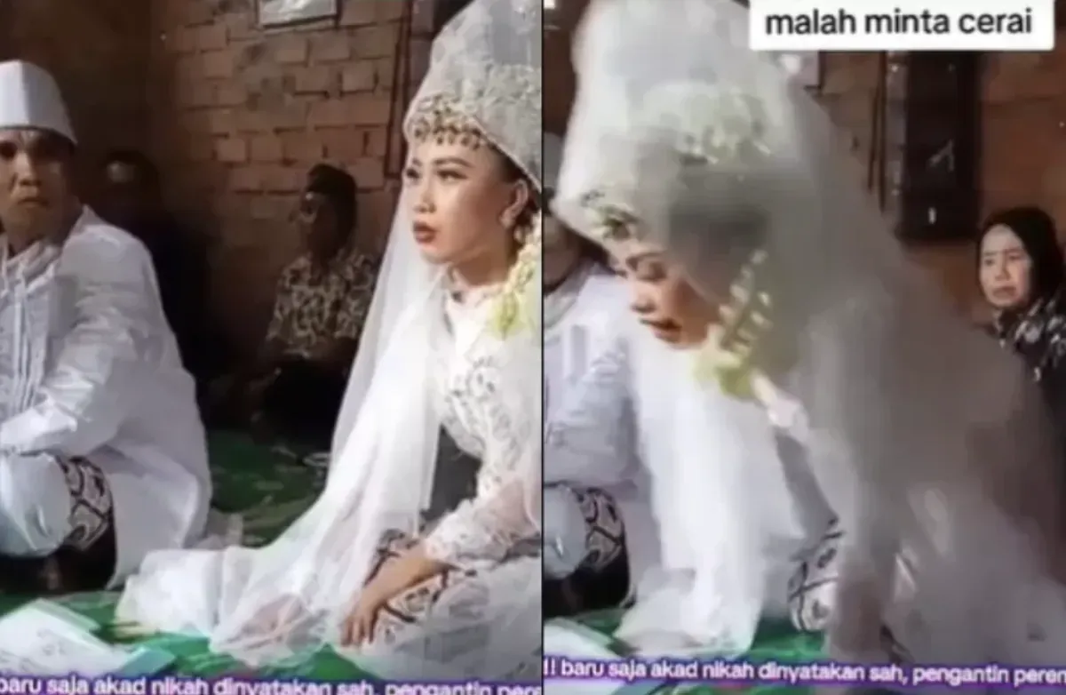 Baru Saja Akad, Pengantin Wanita Ini Langsung Gugat Cerai! Video dari Sumsel Viral di Medsos (Sumber: Tiktok/@urbanpalembang)