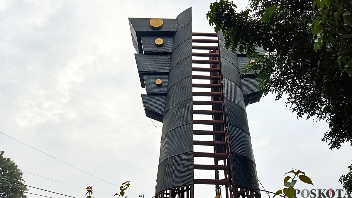 Kondisi Monumen Perjuangan Rakyat di Jalan Djuanda, Bekasi Selatan, Kota Bekasi, pada Senin, 23 Juni 2025. (Sumber: POSKOTA | Foto: Nurpini Aulia Rapika)