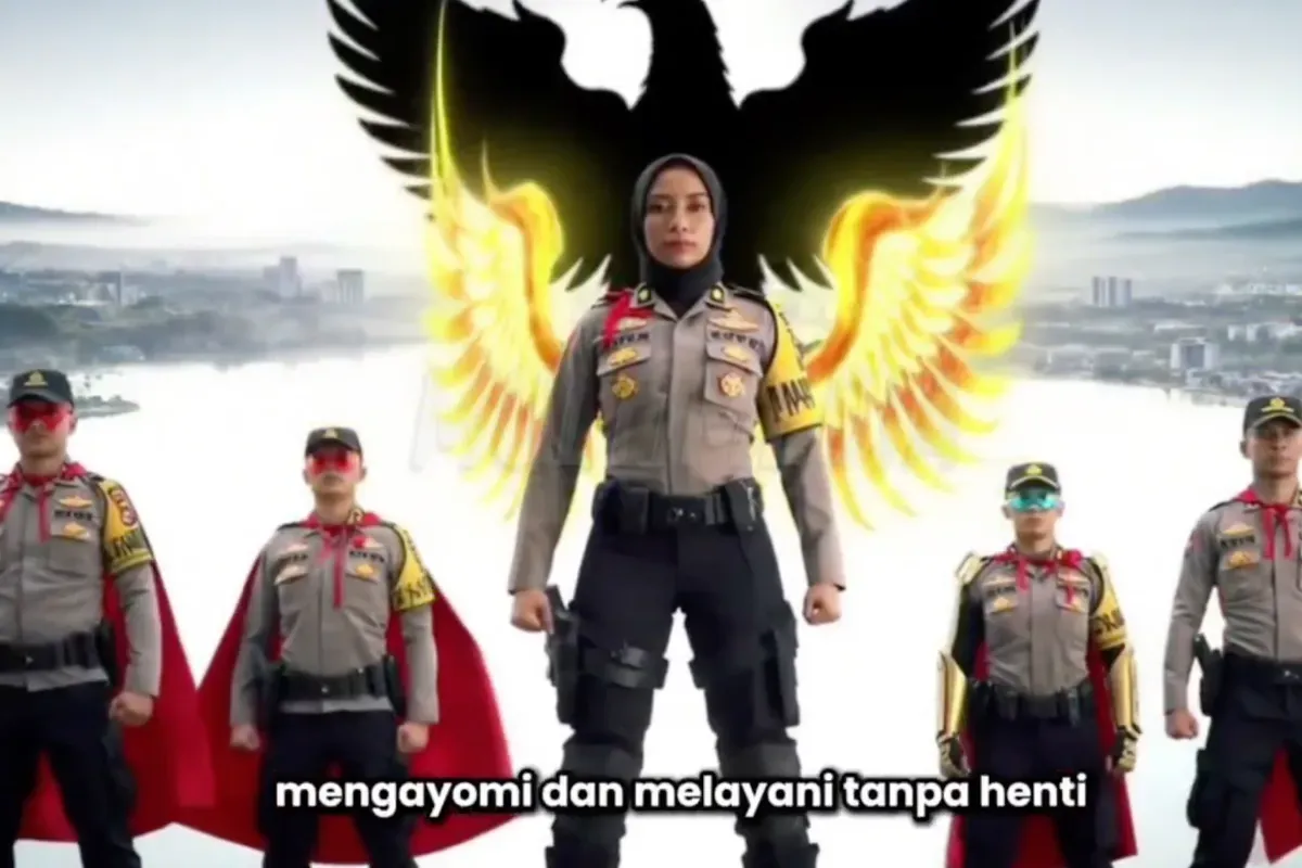 Tangkapan layar video AI Polri yang dikritisi oleh publik di internet. (Sumber: X/@DivHumas_Polri)