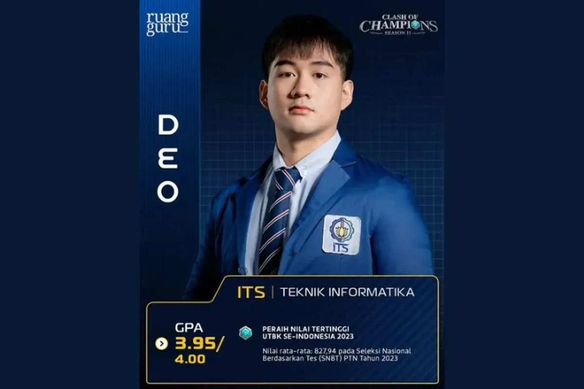 Profil Amadeo Yesa, peserta Clash of Champions peraih skor tertinggi UTBK SNBT 2023. (Sumber: Istimewa)