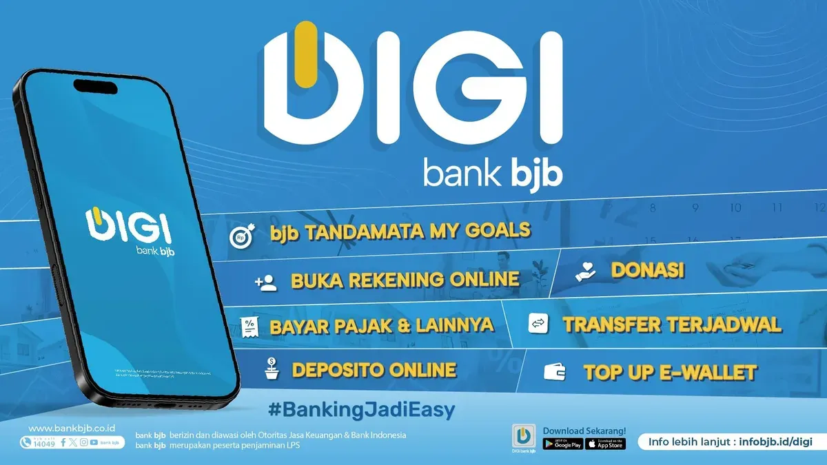 Segera update aplikasi DIGI bank bjb versi terbaru hadirkan fitur-fitur yang lebih modern dan user-friendly untuk memudahkan kebutuhan finansial nasabah. (Sumber: Dok. bank bjb)