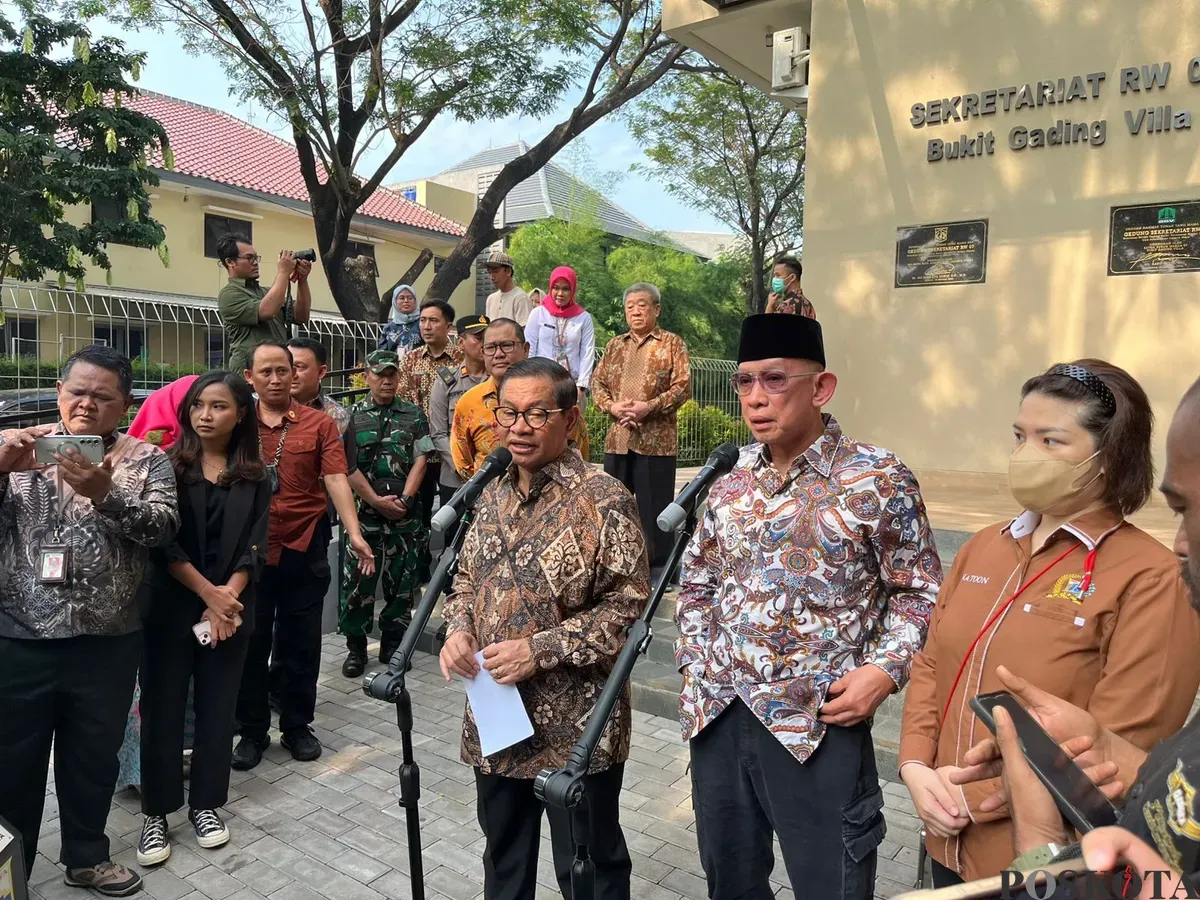 Gubernur Jakarta Pramono Anung saat memberikan pernyataan kepada awak media di Kelapa Gading Barat, Jakarta Utara, Kamis, 26 Juni 2025. (Sumber: Poskota/M. Tegar Jihad)