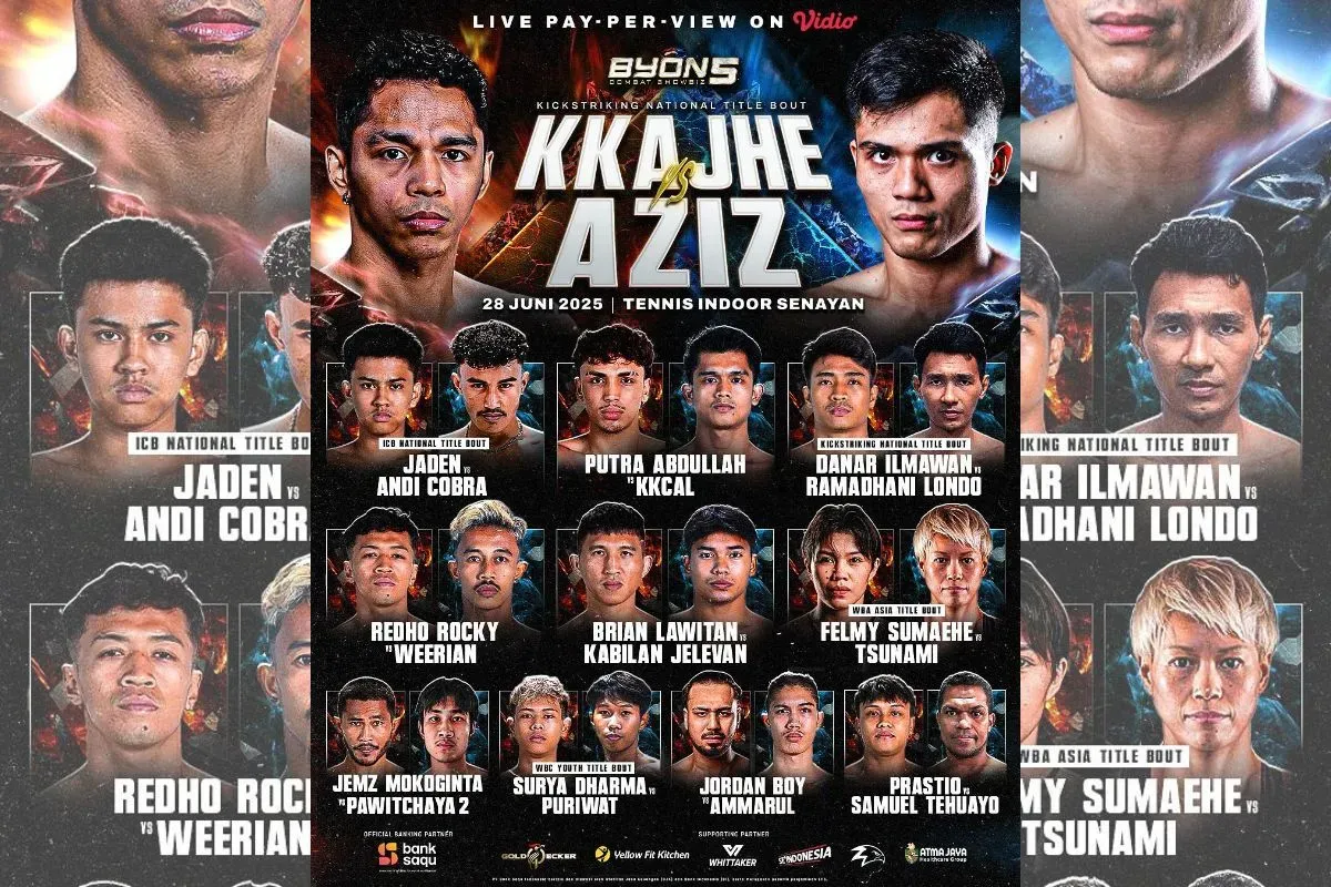 Poster BYON Combat Showbiz Vol 5. (Sumber: Instagram/@byoncombat)