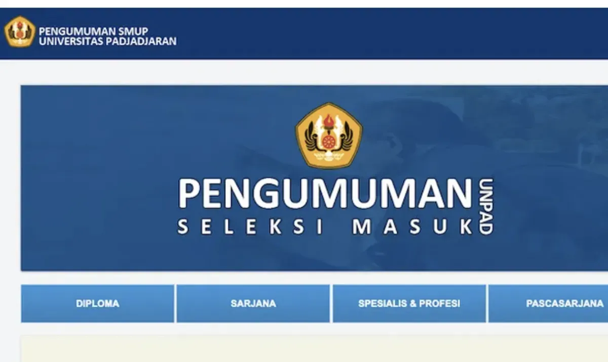 Sudah Tahu Jam Berapa Pengumuman SMUP UNPAD 28 Juni 2025? Ini Link Resmi dan Panduan Lengkap (Sumber: Dok/Unpad)