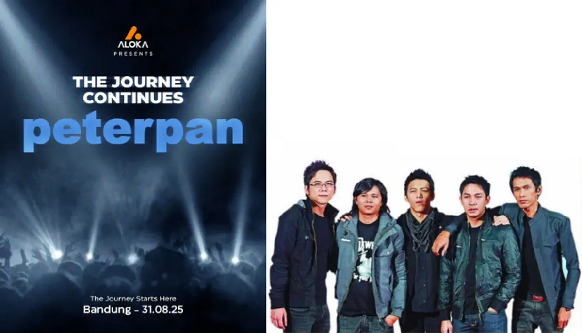 The Journey Continues! Peterpan gelar konser comeback Agustus 2025. Akankah Ariel, Andhika, dan kawan-kawan bersatu kembali Cek detailnya sekarang! (Sumber: Instagram/@peterpanband.id)