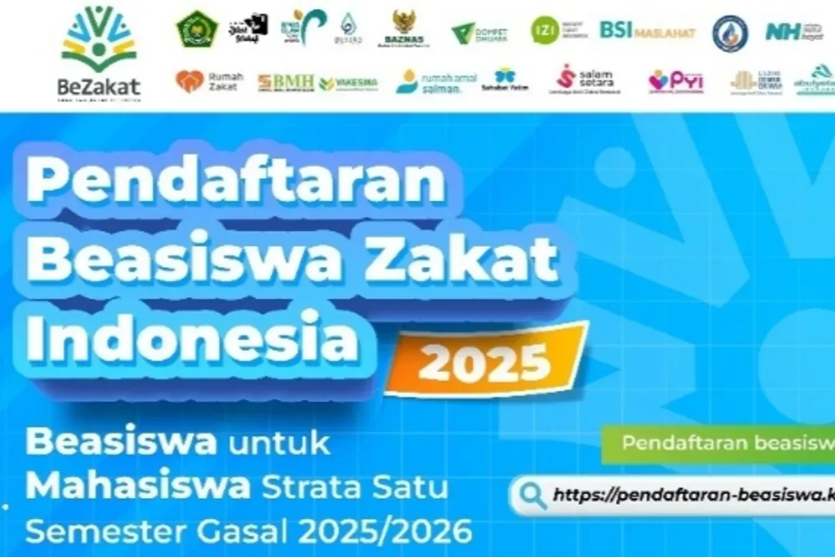 Pendaftaran program Beasiswa Zakat Indonesia 2025 dibuka hingga 11 Juli 2025 mendatang. (Sumber: Website/uinsa)