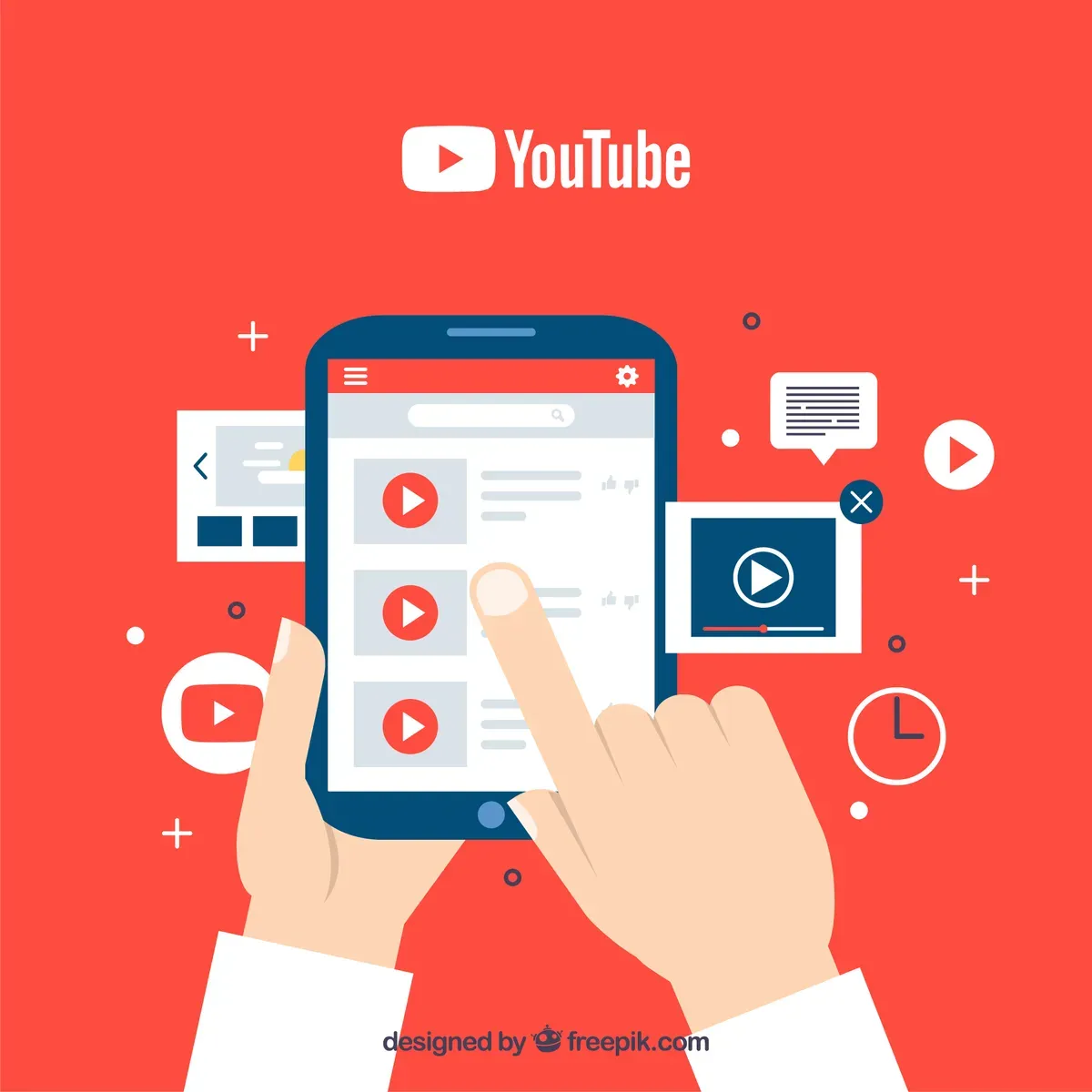 Ilustrasi Youtube Konten Anda dengan Jasa Iklan View YouTube (Sumber: Freepik)