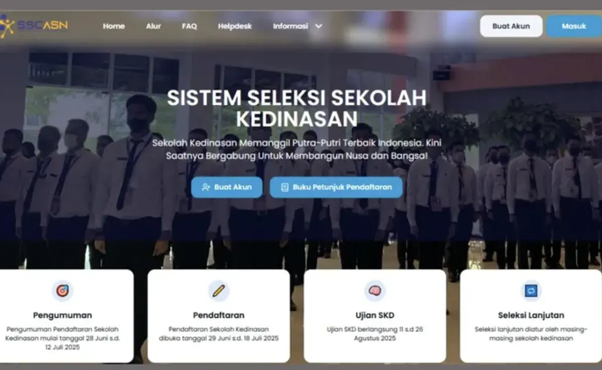 Sudah Bayar Pendaftaran Sekolah Kedinasan 2025 Tapi Status Masih Belum Lunas? Ini Cara Cepat Mengatasinya! (Sumber: Screenshot/dikdin.bkn.go.id)