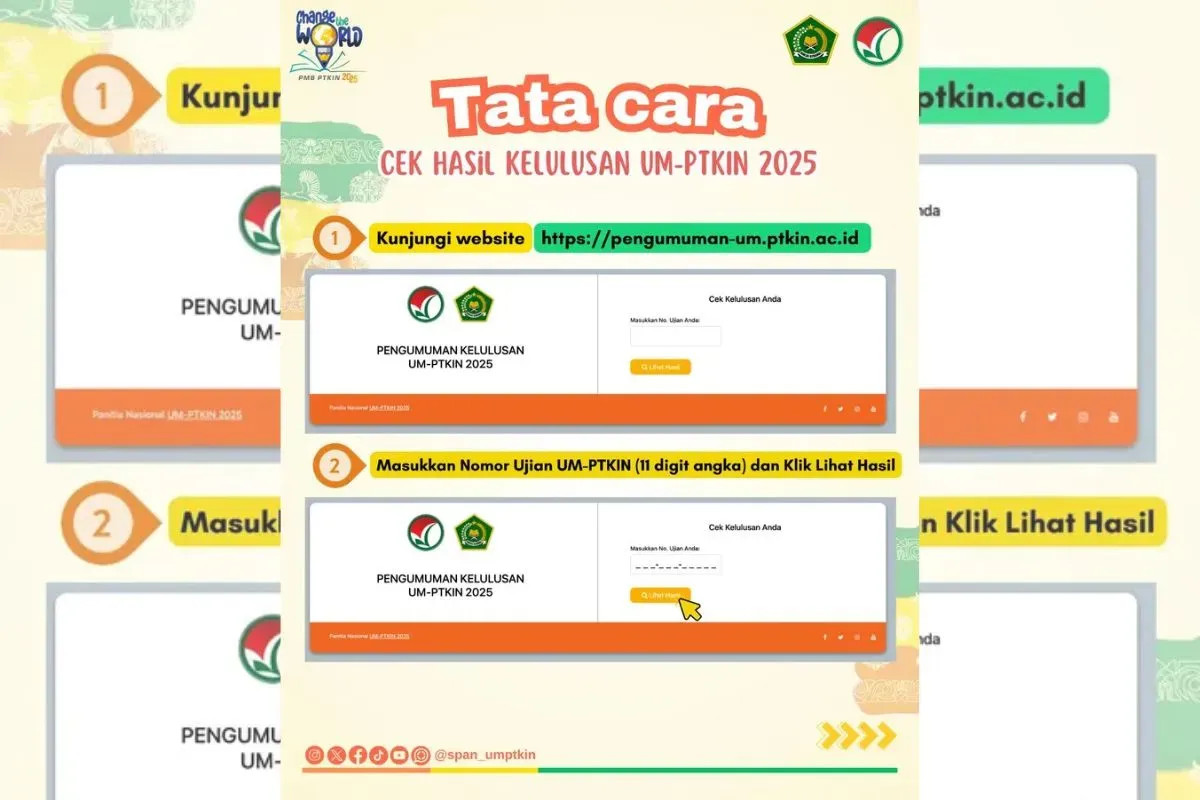 Jadwal pengumuman UMPTKIN 2025. (Sumber: Instagram/@span_umptkin)