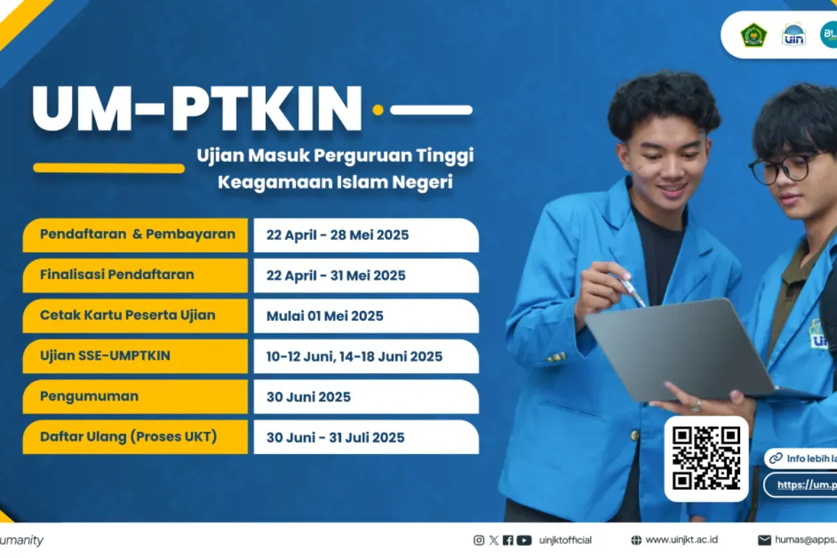 Ilustrasi pengumuman hasil seleksi UM PTKIN 2025. Cek kelulusan dan cara daftar ulang. (Sumber: UIN Jakarta)