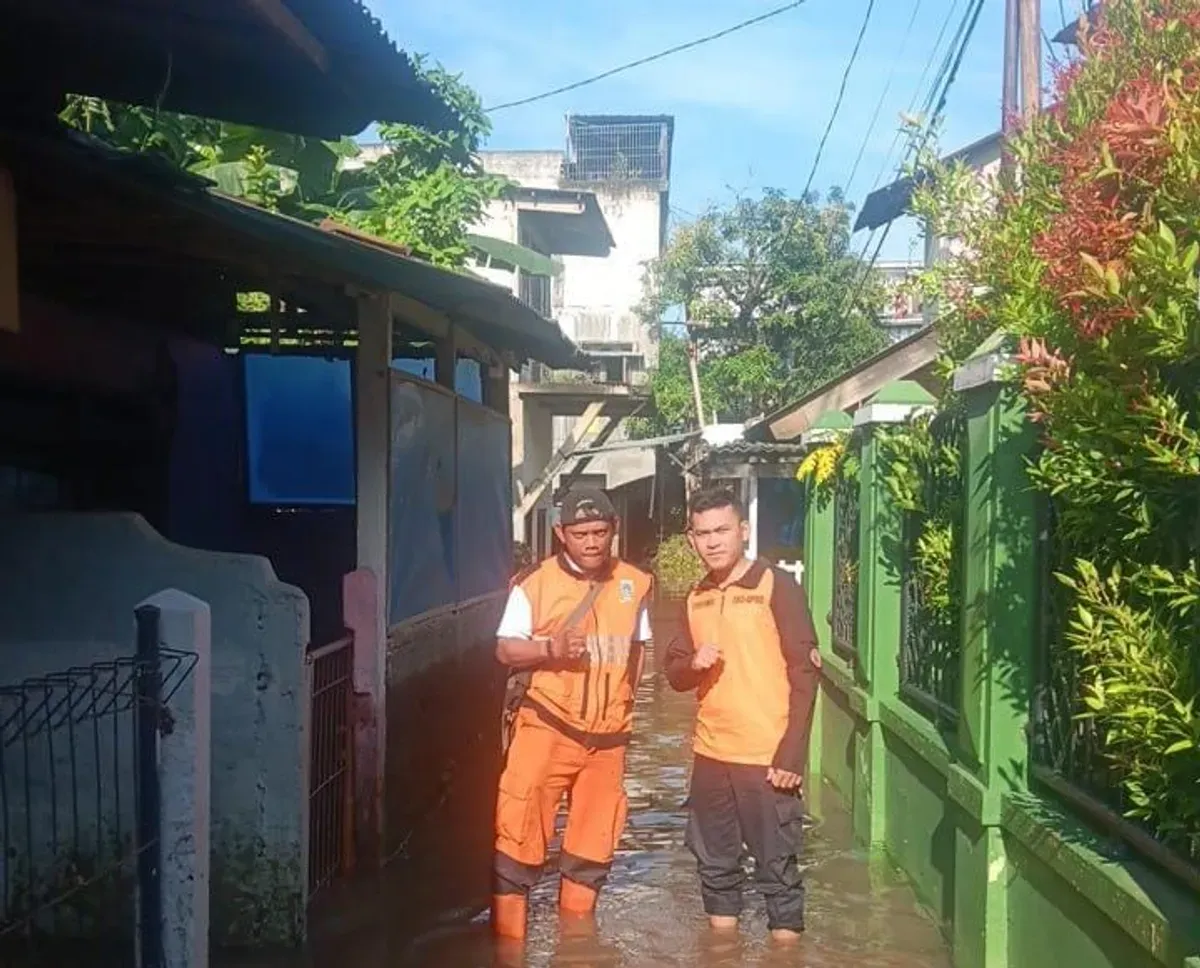 Genangan di kawasan Cawang, Jakarta Timur. (Sumber: Dok. BPBD Jakarta)