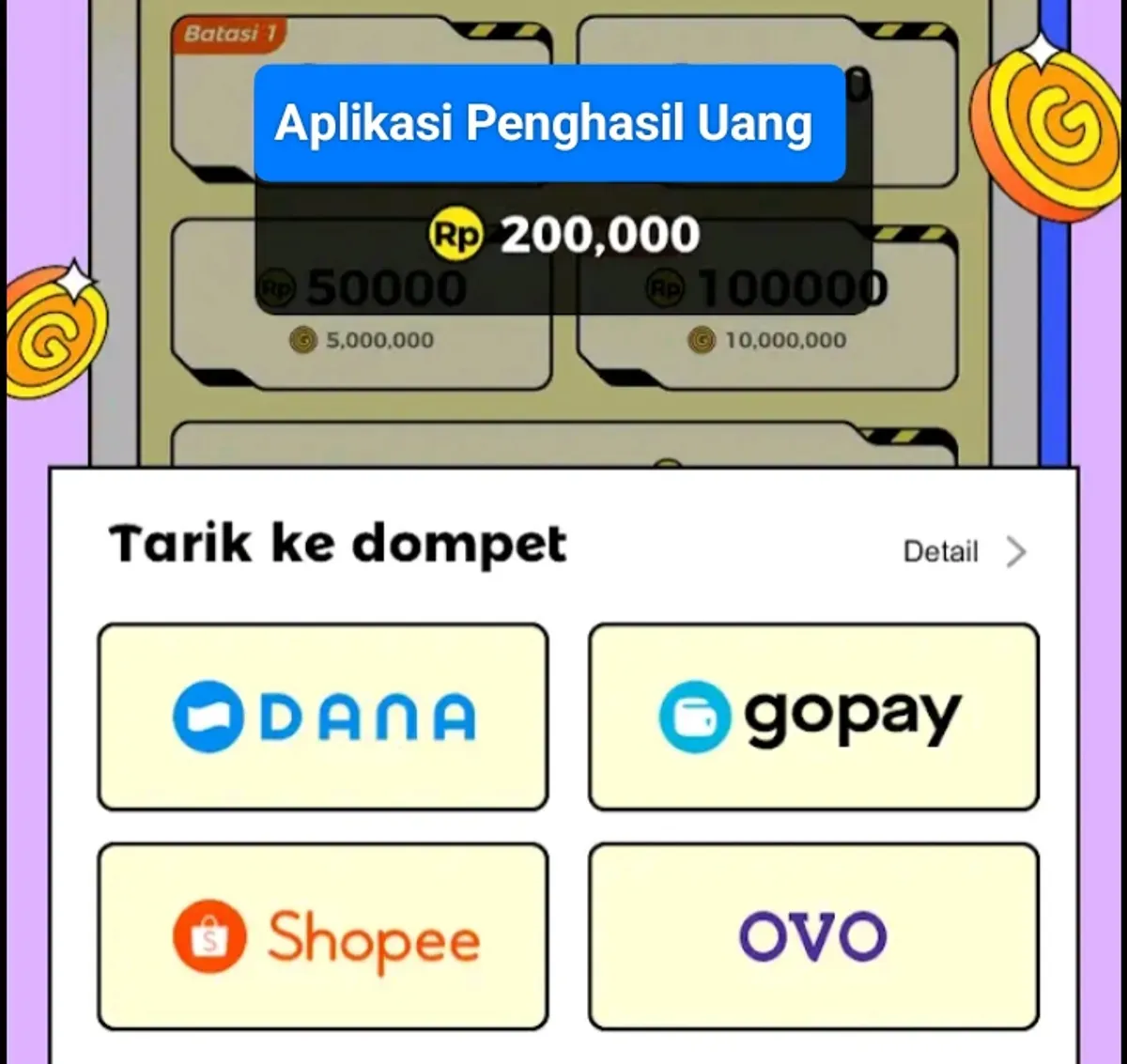 Raih saldo DANA gratis dari aplikasi penghasil uang. (Sumber: Play Store)