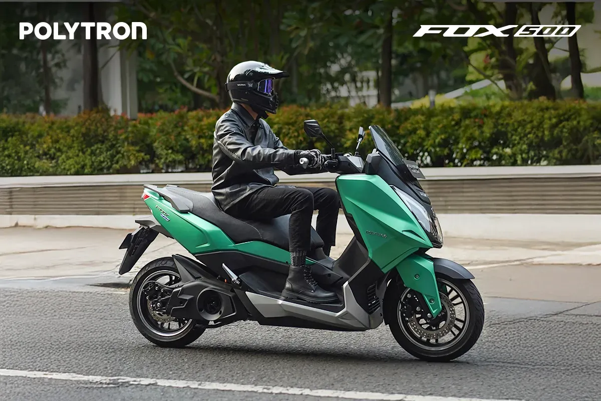 Polytron Fox 500 hadir dengan daya kuat yang mampu berjalan dengan kecepatan 130 km per jam. (Sumber: polyton.co.id)