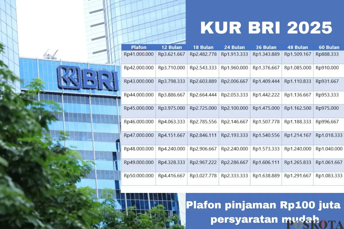 Informasi terkait jenis KUR BRI 2025 yang tidak memerlukan jaminan. (Sumber: Poskota/Arip Apandi)