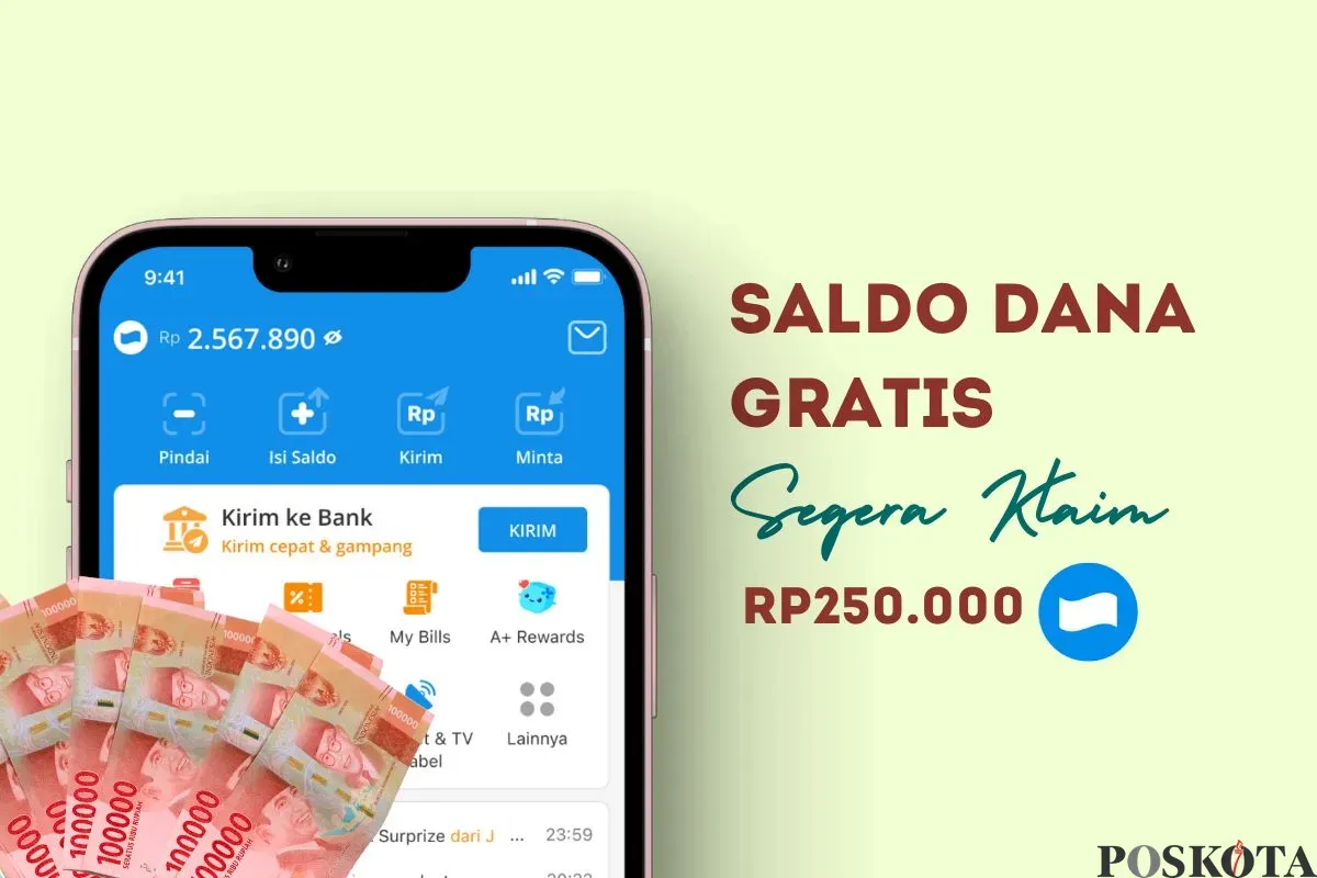 Ambil kejutan saldo DANA Kaget Rp250 ribu hari ini. (Sumber: Poskota/Della Amelia)