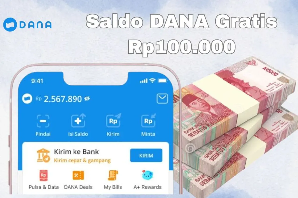 Intip cara klaim saldo DANA Gratis Rp100.000 dari aplikasi penghasil uang. (Sumber: Poskota/Syania Nurul Lita Baikuni)