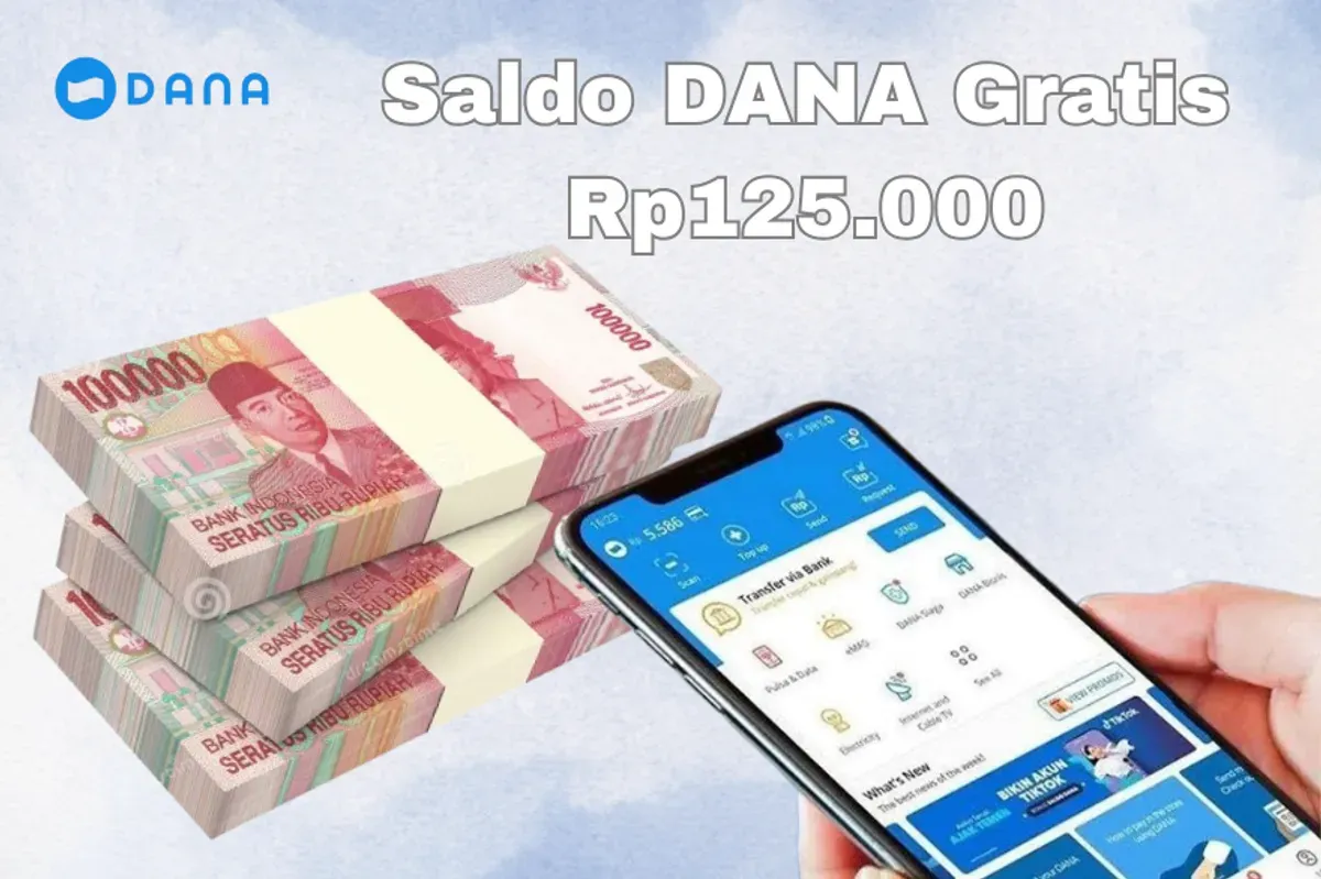 Cara klaim saldo DANA Gratis Rp125.000 langsung masuk dompet elektronik melalui fitur ini. (Sumber: Poskota/Syania Nurul Lita Baikuni)