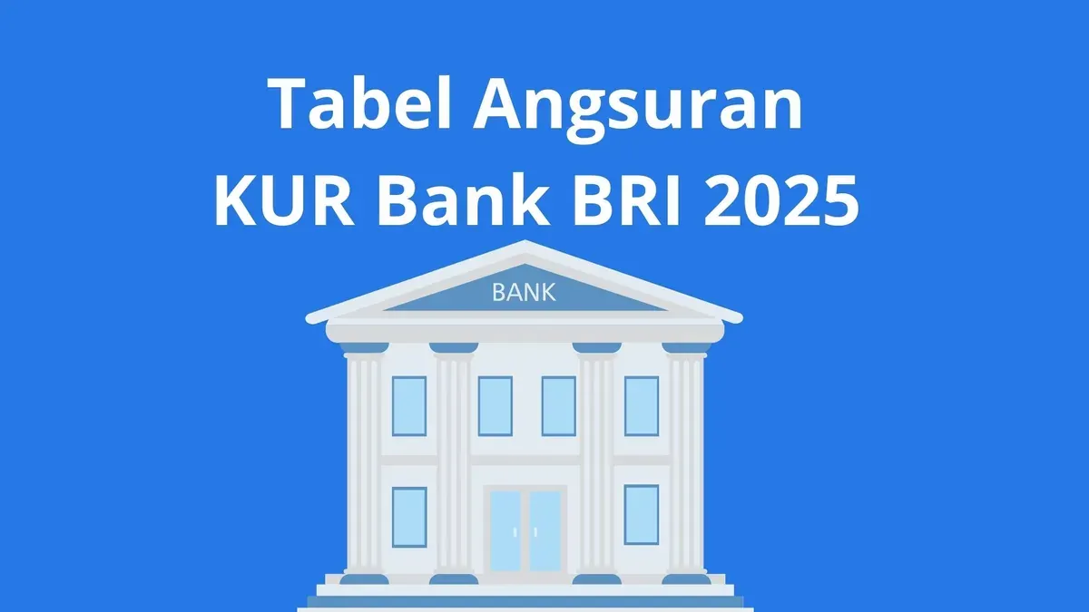 Tabel angsuran KUR BRI 2025 terbaru, dengan plafon pinjaman Rp50 juta tenor cicilan terendah Rp900 ribu per bulan. (Canva)