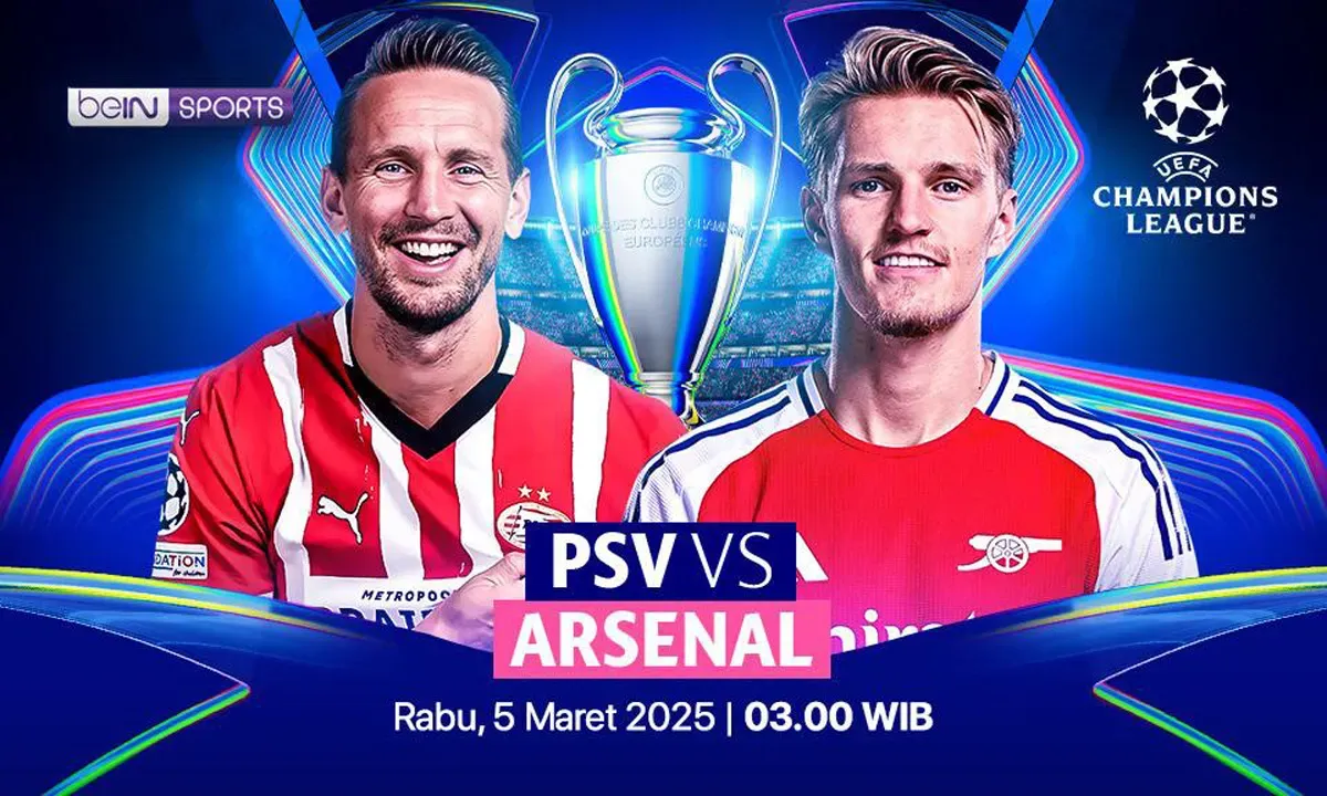 Link live streaming PSV vs Arsenal di leg pertama babak 16 besar Liga Champions Eropa. (Sumber: Vidio)