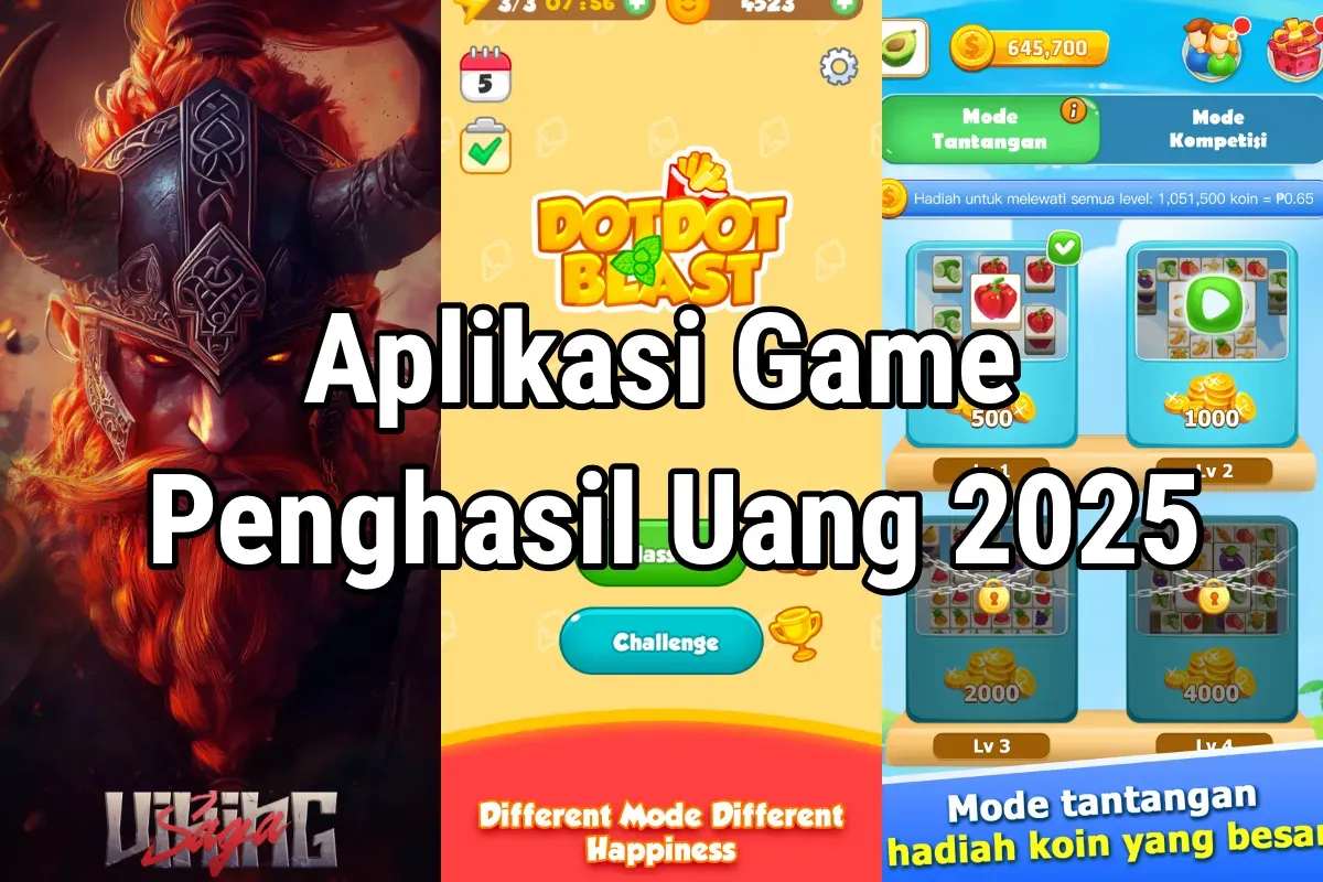 Ilustrasi aplikasi game penghasil uang 2025. (Sumber: Poskota/Dzikri)