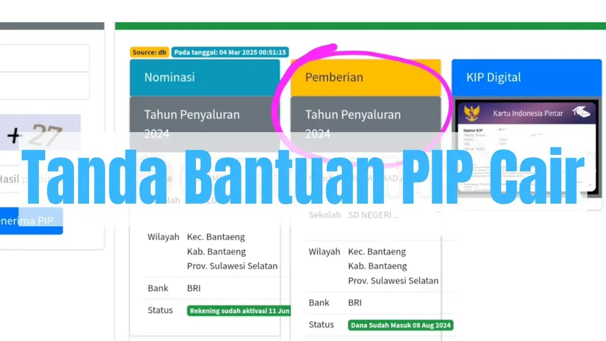 Ilustrasi - Tangkapan layar tanda-tanda Bantuan PIP akan cair untuk pelajar dengan NISN dan NIK terdaftar. (Sumber: YouTube/Gue Rahman)