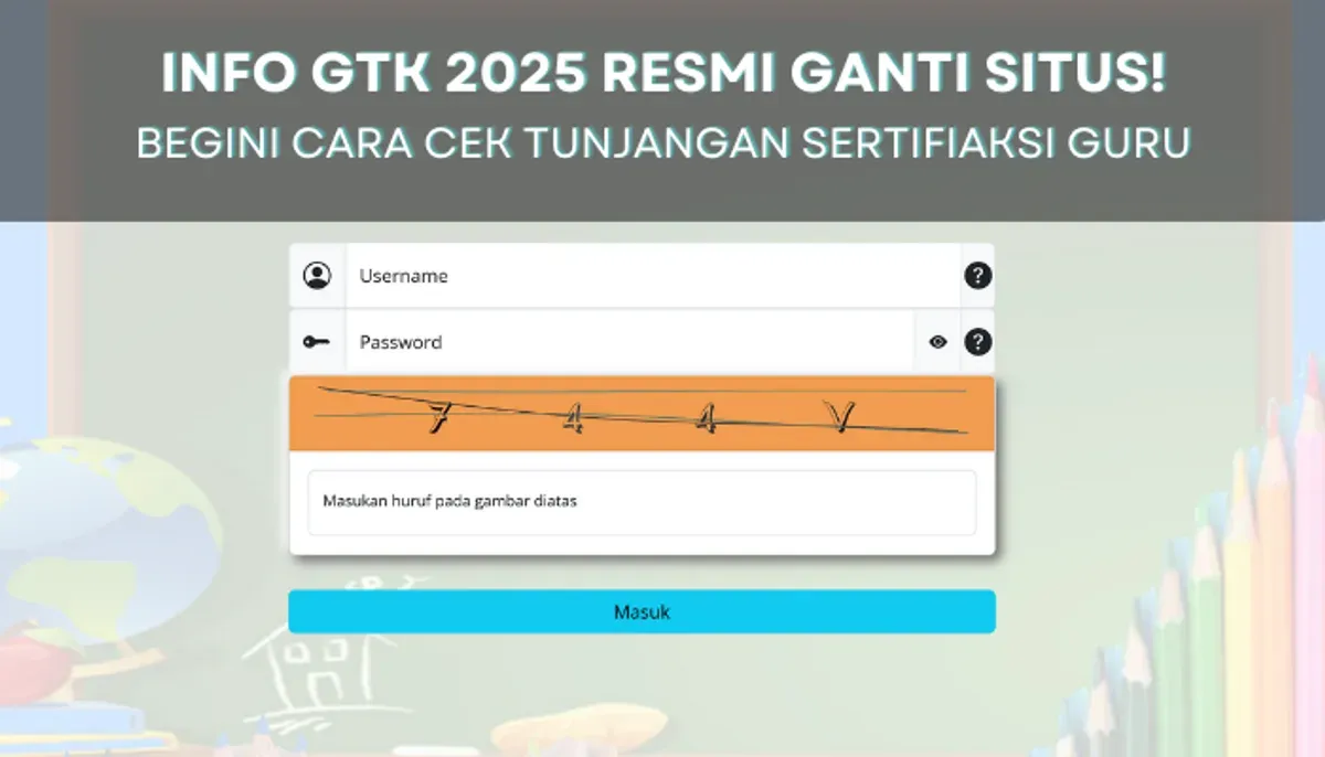 Info GTK 2025 telah resmi berganti alamat situs, begini cara cek tunjangan sertifikasi guru. (Sumber: Poskota/Aldi Harlanda Irawan)